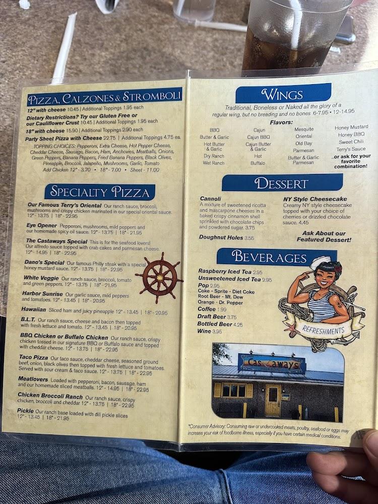 Castaways Pizza & Grill Menu image 2
